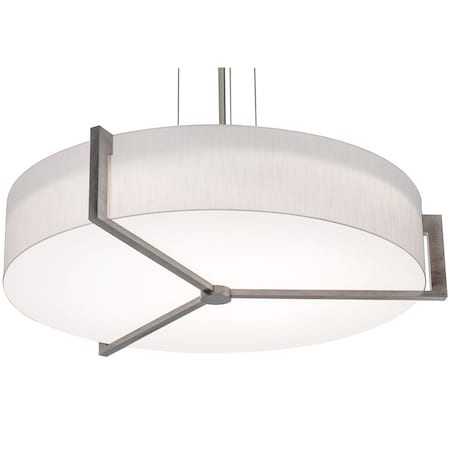 Afx Apex 33in. LED Pendant, Weathered Grey Finish, Linen White Shade APP3044L5AJUDWG-LW